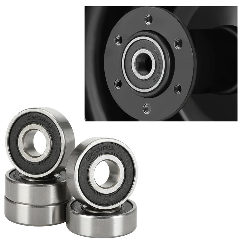 GREHUA Mini Bike Wheel Bearing Front and Rear for Coleman CT100U CC100X KT196 Motovox MBX10 MBX11 Baja Motorsports 97cc Doodle Bug Classic 80cc 105cc Realtree RT100 RT200 Go Kart Parts 6201RS - Image 5